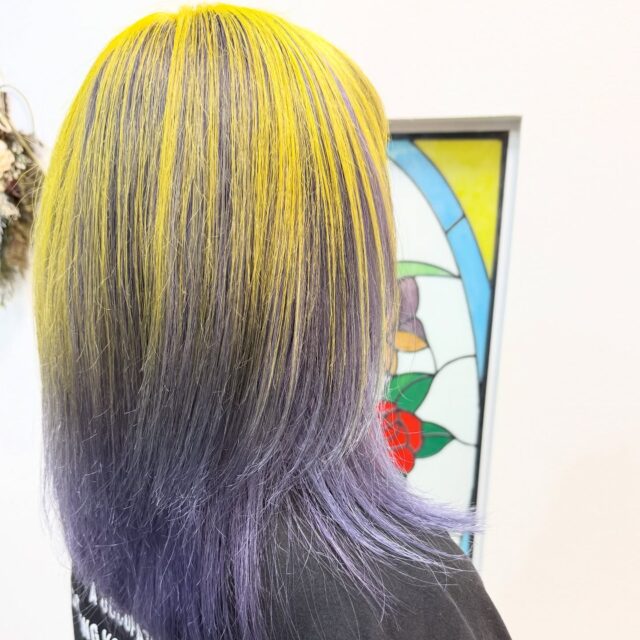 #アンブレラカラー 
#イエロー × #アメジスト 
#外国人風カラー #外国人風ハイライトカラー #アディグシーカラー #ファイバープレックス #フレンチカットグラン #電子トリートメント #小牧 #小牧市 #小牧美容室 #春日井